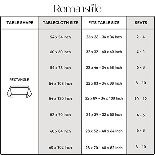 Romanstile Xmas Buffalo Plaid Tablecloth 54 x 54 Red Square - Waterproof Vinyl