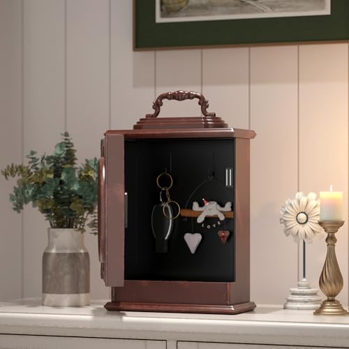 Vintage Mantel Clock with Hidden Safe, Antique Style Desk & Shelf Clock