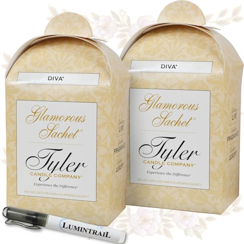 Lumintrail Diva Dryer Sachets Bundle with Stain Remover Pen - Reusable Fabric Softener & Fragrance for Laundry & Home