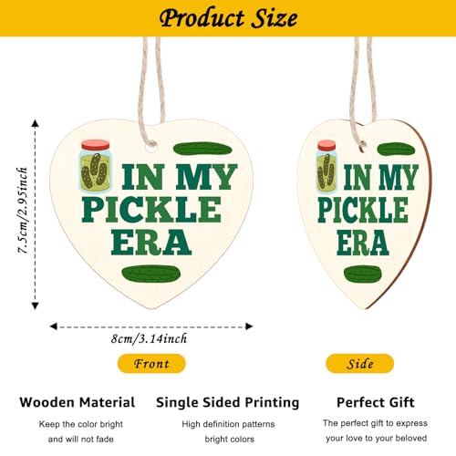Funny Pickle Christmas Ornament - Wooden Pickle Lover Gift for Friends & Family