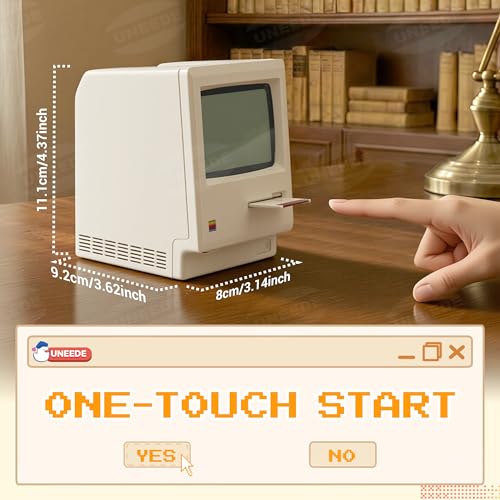Retro Pixel Desk Clock with Alarm, Calendar, and Temperature Display