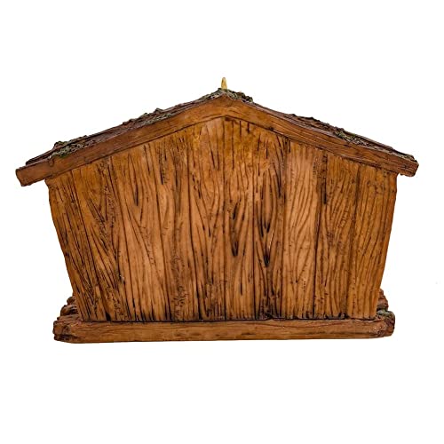 11-Piece Traditional Christmas Nativity Scene Set with Stable & Figures