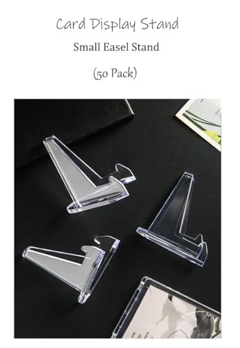 50-Pack Acrylic Card Display Stands for Sports Graded Trading Cards