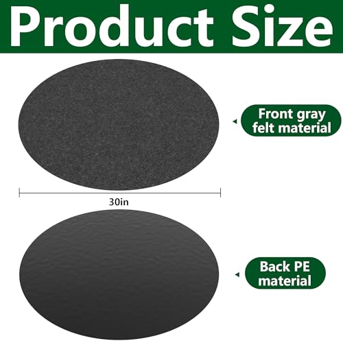 30-Inch Christmas Tree Stand Mat - Non-Slip Felt Floor Protector