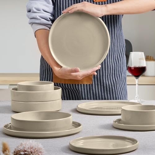 Herogo Speckled Multicolor 24-Piece Dinnerware Set for 6 - Stoneware Plates & Bowls