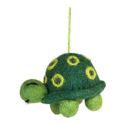 Ruth and Wilde Wool Turtle Christmas Ornament - Handmade Holiday Decor