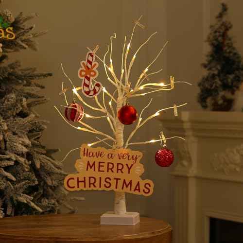 20-Inch LED Money Tree Gift Card Holder with 22 Clips for Photo Display