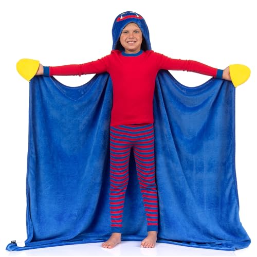 Character Hooded Blanket, Soft Plush Throw 50" x 60"