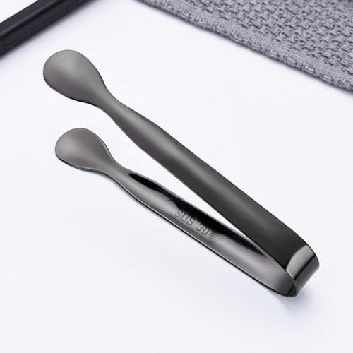 Black Stainless Steel Mini Sugar Cube Tongs for Tea & Coffee Service