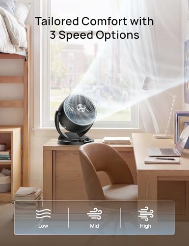 Dreo 12-Inch Quiet Table Air Circulator Fan for Bedroom and Office