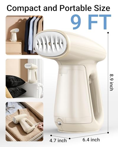 Bear Handheld Clothes Steamer, 1300W Portable Garment Steamer with 230ml Tank