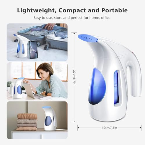 HiLIFE Portable Handheld Clothes Steamer 240ml 700W Blue (120V)