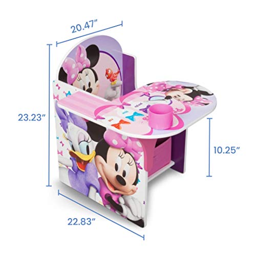 Kids Chair Desk with Under-Seat Fabric Storage Bin and Cup Holder