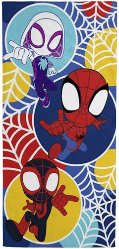 Jay Franco Marvel Spidey & Friends Kids Beach Towel - 100% Cotton 28x58