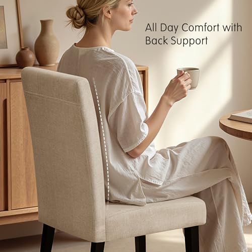 Upholstered Dining Chairs Set of 4, Modern Farmhouse Kitchen Chairs