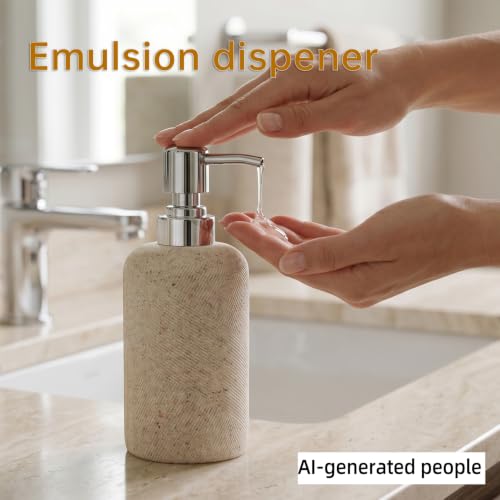 4-Piece Modern Bathroom Accessory Set, Beige Resin Organizer with Tray