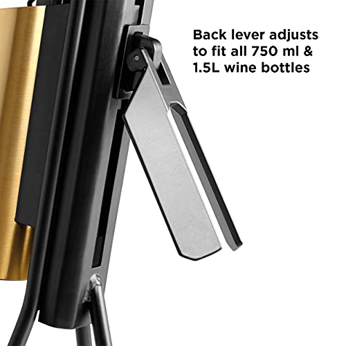 RBT Black Brass Tabletop Corkscrew - Easy Wine Bottle Opener