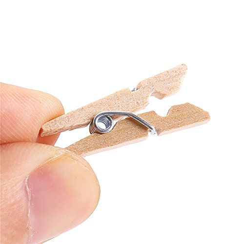 Mini Wooden Craft Clothespins - 1 Inch, 100pcs Pack
