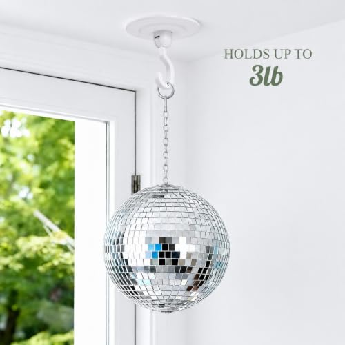 360° Swivel Adhesive Hooks - 4-Pack Heavy Duty Wall & Ceiling Decor Hangers
