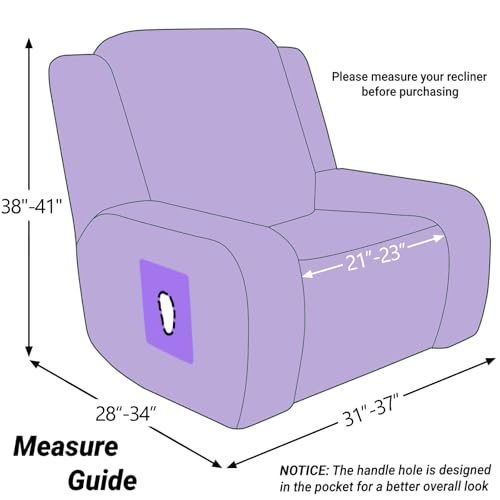 Stretch Velvet Recliner Cover Set - 4-Piece Non-Slip Protector for Pets