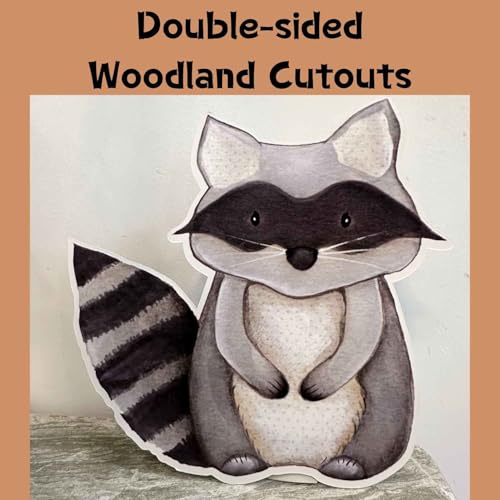 12-Inch Woodland Animal Cutouts with Stands - 9 Piece Party Decor Set