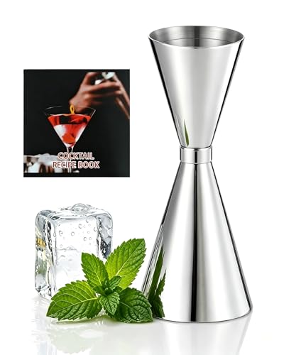 JELWCAL Japanese Style Slim Double Jigger with Internal Measurements - Silver-04 / JW