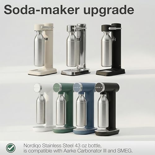 2-Pack 43 oz Stainless Steel Carbonating Bottles - Leakproof & BPA-Free
