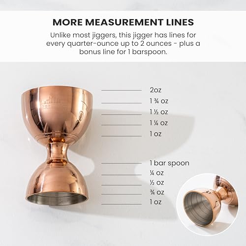 A Bar Above Silver 10-Measurement Stainless Steel Bar Jigger - 1 Pack