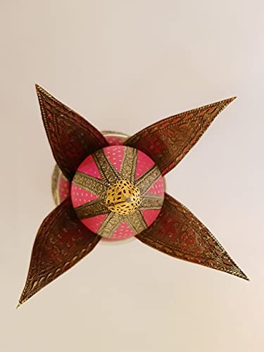 Aluminum Meenakari Puja Mangal Kalash with Narial Patta Set