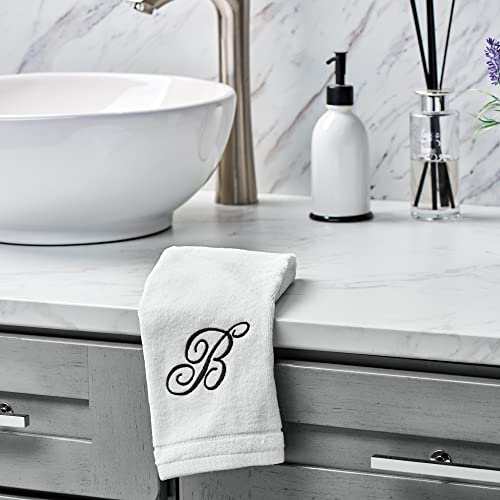 Personalized Initial Fingertip Towels - 11x18 Monogrammed Cotton Set of 2