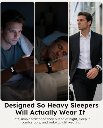 Vibrating Alarm Clock Watch for Heavy Sleepers - Silent Wake Up Wristband