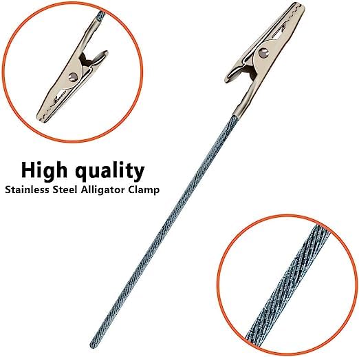 50 Pcs 6-Inch Metal Alligator Clips - Long Tail Photo Clamps for DIY Crafts