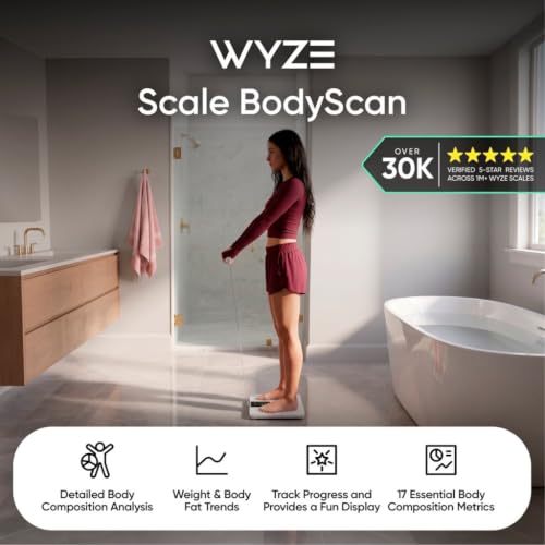 Smart Body Composition Scale with Handle, 8-Electrode Segmental Analysis