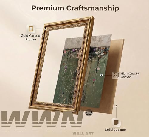 Vintage Gold Framed Ophelia Wall Art Dark Academia Canvas Print