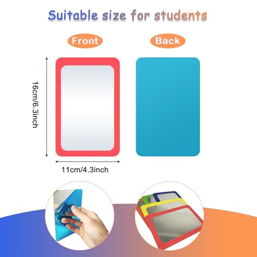25-Piece Set of Unbreakable Plastic Mirrors for Kids, 6x4 Inch Craft Mirrors