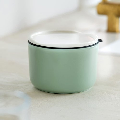 Villeroy & Boch like ToGo & ToStay - lunch box, 13 x 9.5 cm, premium porcelain, round, Mint green
