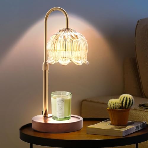 Electric Candle Warmer Lamp with Dimmer & Timer, Height Adjustable Wax Lamp