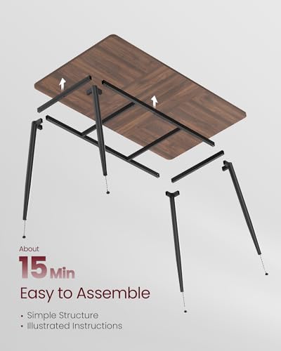 55.1" Modern Dining Table for 4-6 People - Heat-Resistant Walnut Table