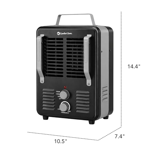 Electric Portable Utility Space Heater with Adjustable Thermostat 1500W