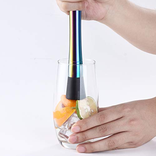 YFS Gold Stainless Steel Cocktail Muddler - Durable Bar Tool for Mojitos & Cocktails