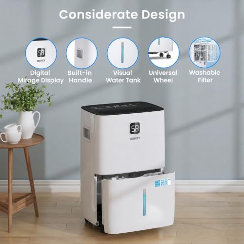 120 Pint Basement Dehumidifier for Large Spaces with Drain Hose