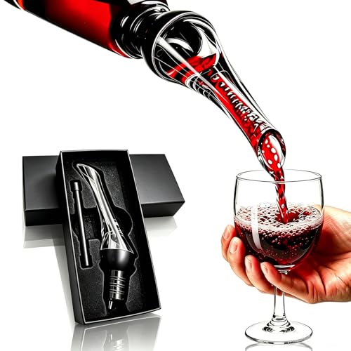 Pafusen Black Wine Aerator Pourer 1 Pack - Easy, Mess-Free Wine Enhancer Gift