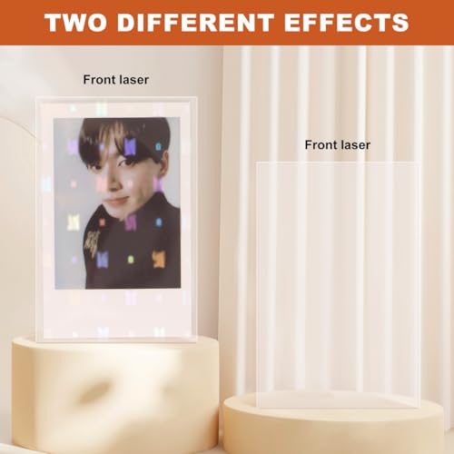 100Pcs Holographic Photocard Sleeves - 58mm x 89mm Clear Protectors