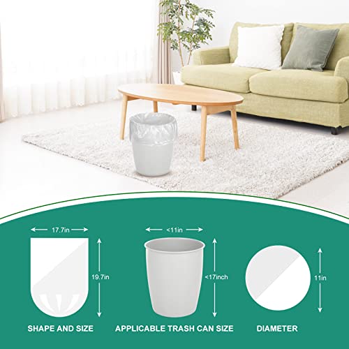 4 Gallon Small Garbage Bags Unscented Clear Trash Can Liners - 105 Count