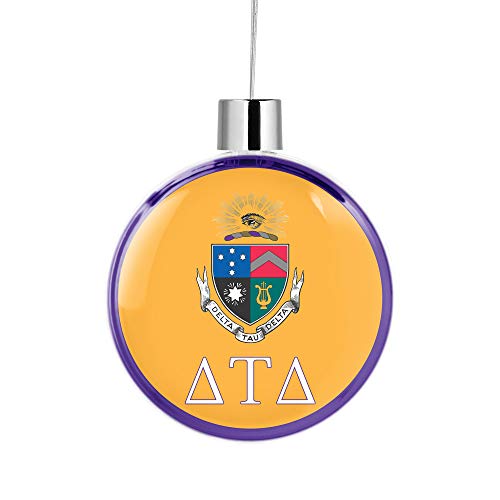 Delta Tau Delta Holiday Ornament - Round Flat Christmas Tree Decoration - Variation of THIS listing
