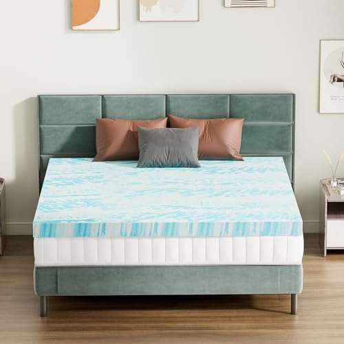 Sweetcrispy 3-Inch Cooling Gel Memory Foam Mattress Topper - Full Size