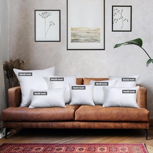 Utopia Bedding Throw Pillow Inserts 18x18 Set of 4 Fluffy Couch Pillows