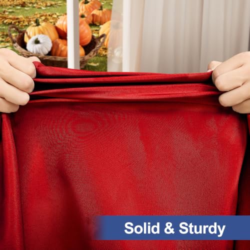 Homing 5ft Red Rectangular Fitted Tablecloth with Elastic Edges, Water-Resistant