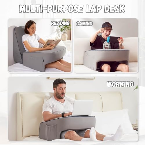 Extra Large Memory Foam Reading Pillow with Armrests - Lap Desk for Gaming & Relaxation