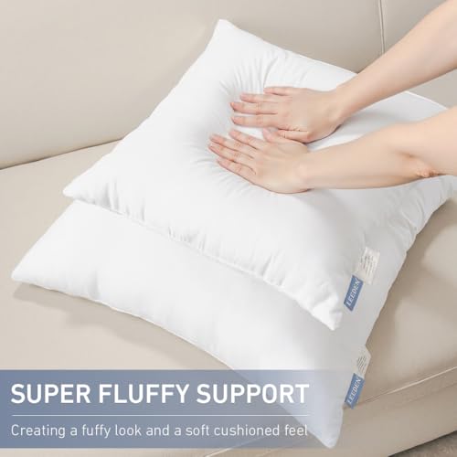 Leeden 12x20 Lumbar Throw Pillow Inserts, Set of 2 Plush Cushion Forms